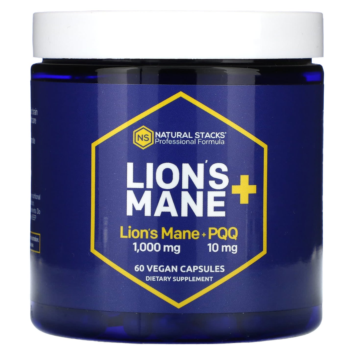 Natural Stacks, Lions Mane+ PQQ, 60 Vegan Capsules - Image 1