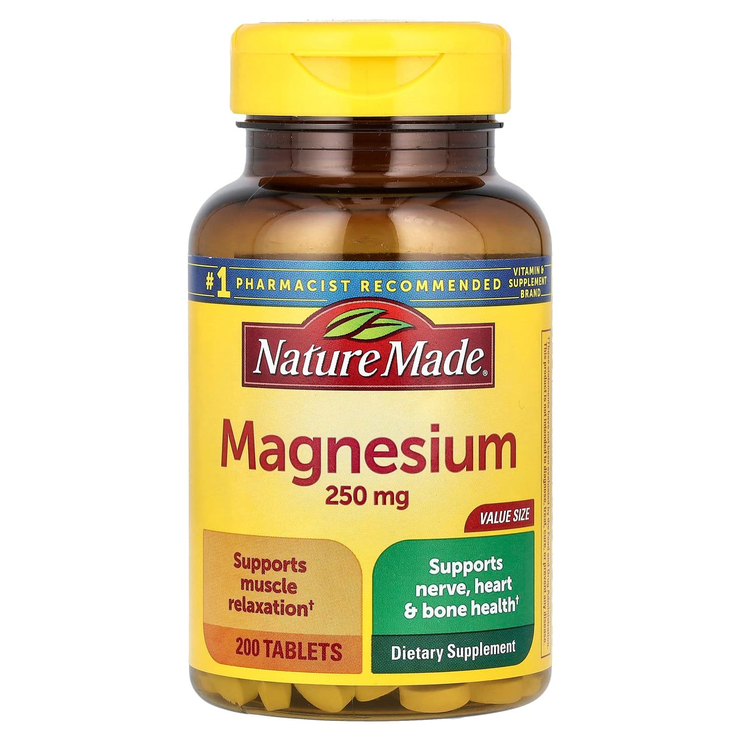 Nature Made, Magnesium, 250 mg, 200 Tablets - Image 1