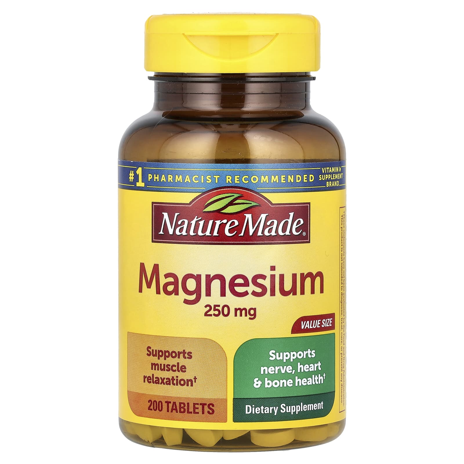Nature Made, Magnesium, 250 mg, 200 Tablets - Image 1