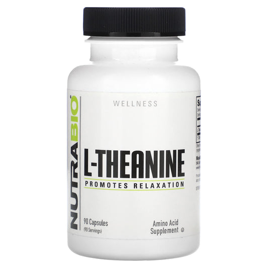 NutraBio, L-Theanine, 90 Capsules (200 mg per Capsule) - Image 1