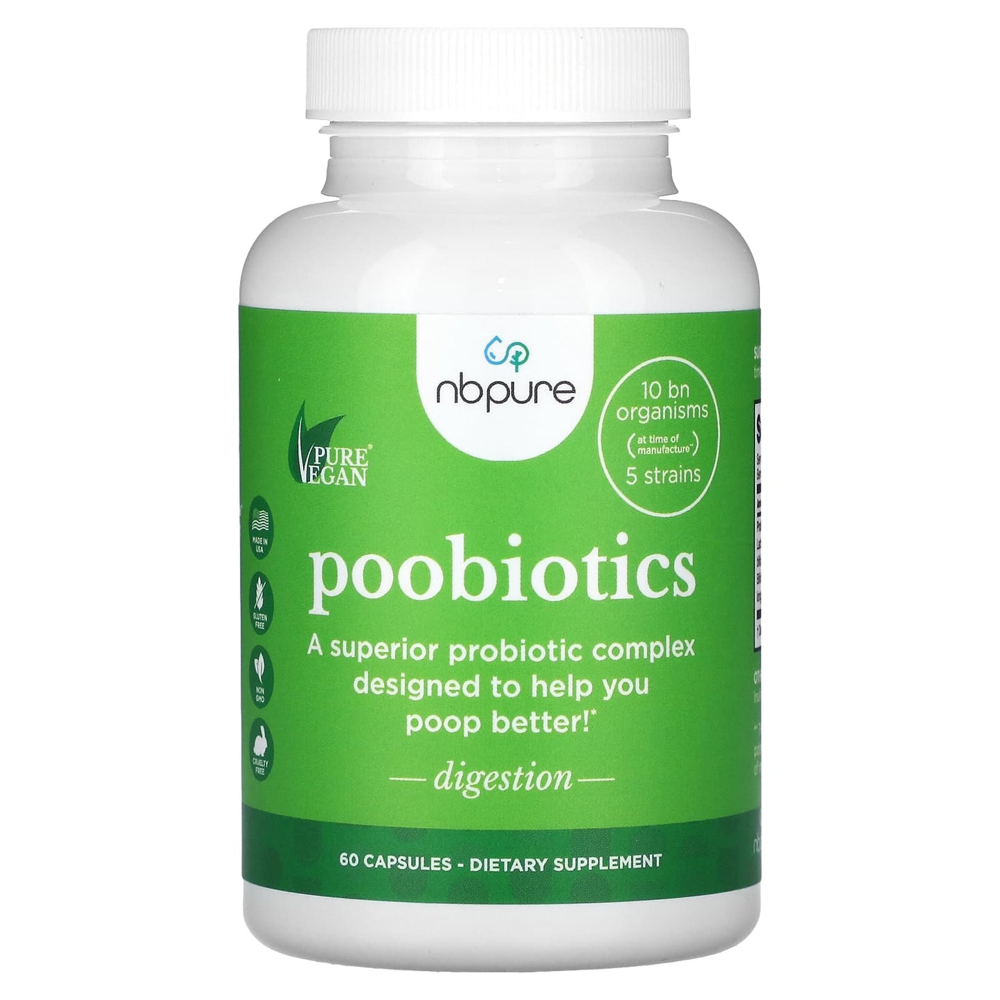 NB Pure, Poobiotics, 60 Capsules - Image 1