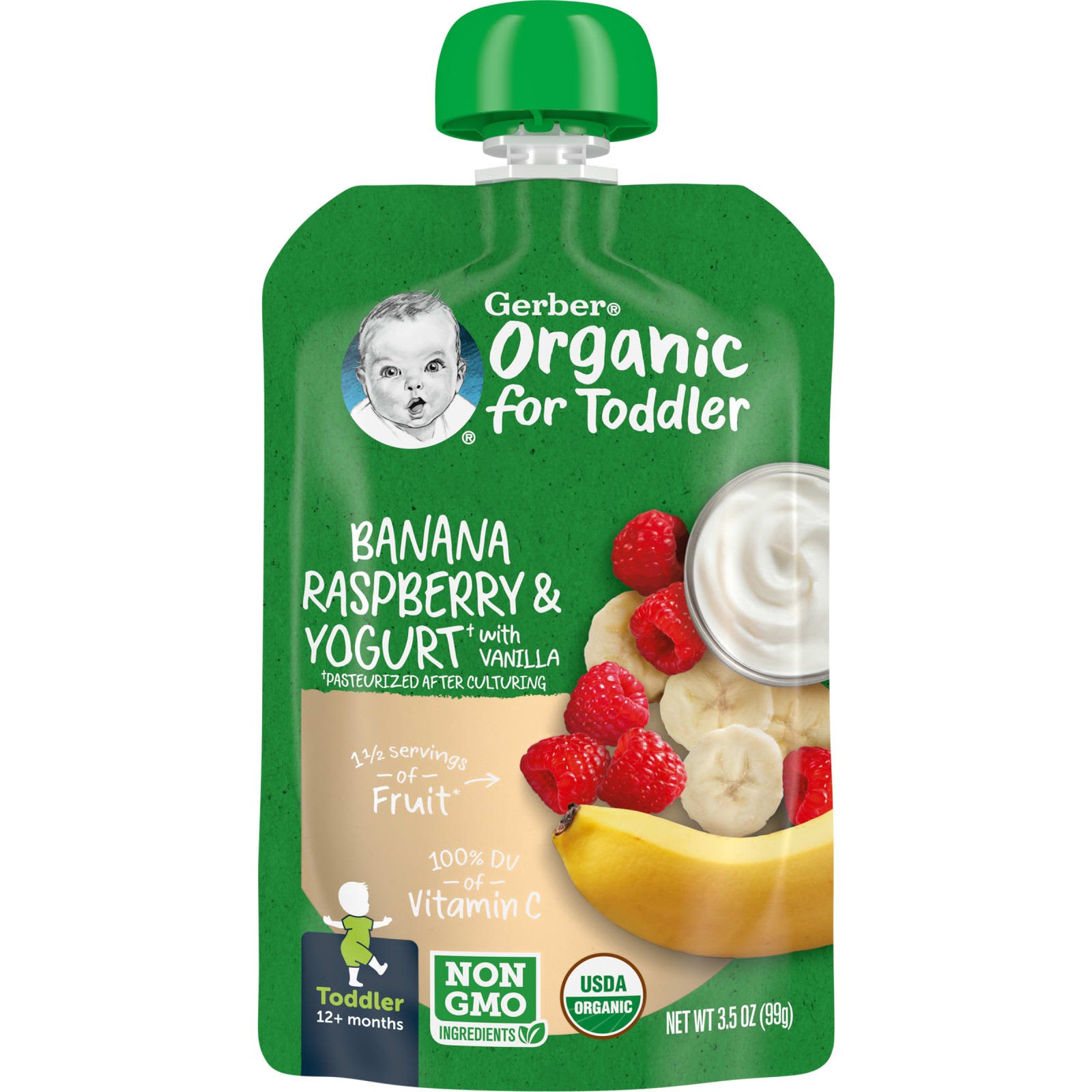Gerber Organic Toddler Fruit Snack 12+ Months, 3.5 oz (99g) - Image 1