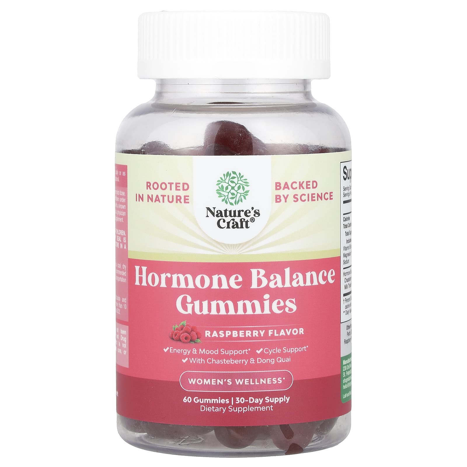 Nature's Craft, Women's Wellness, Hormone Balance Gummies, Raspberry, 60 Gummies - Image 1