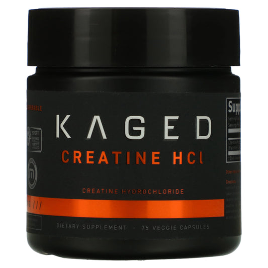 Kaged, Creatine HCl, 750 mg, 75 Veggie Capsules
