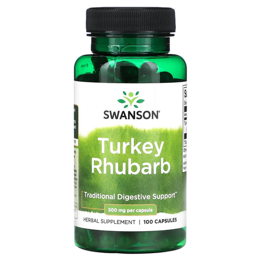 Swanson, Turkey Rhubarb, 500 mg, 100 Capsules - Image 1