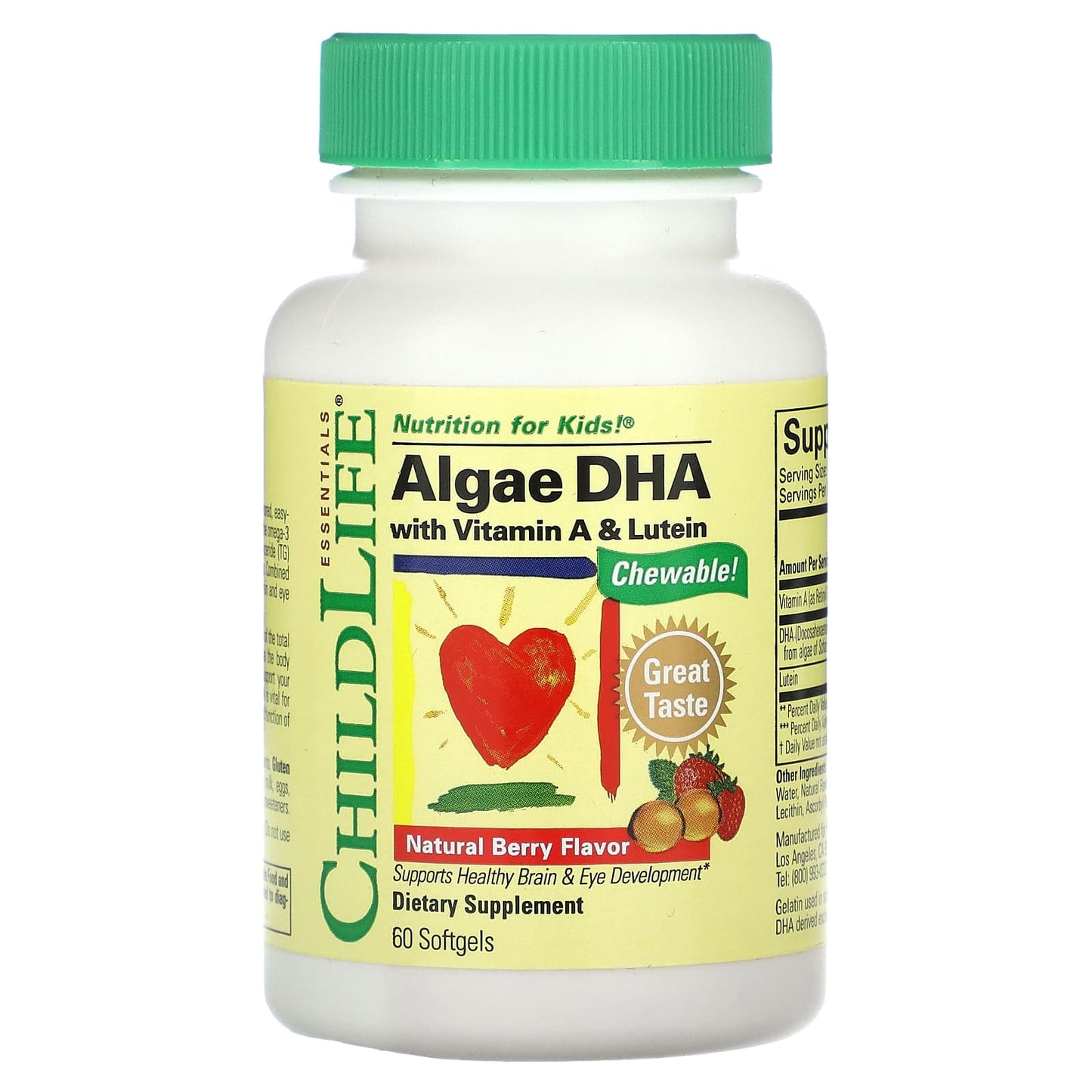 ChildLife Essentials Algae DHA Omega-3 for Brain & Eye Development - Image 1