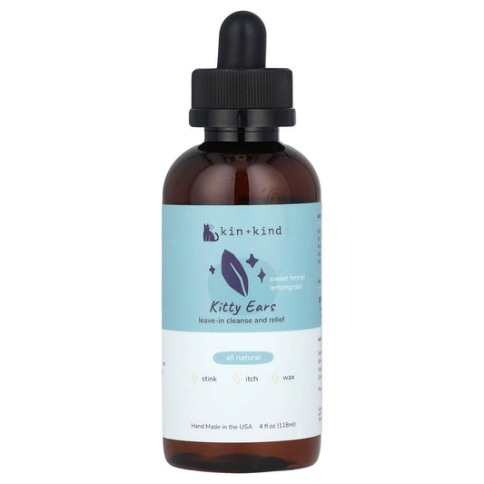 Kin+Kind, Kitty Ears, Leave-In Cleanse and Relief, Sweet Fennel Lemongrass, 4 fl oz (118 ml) - Image 1