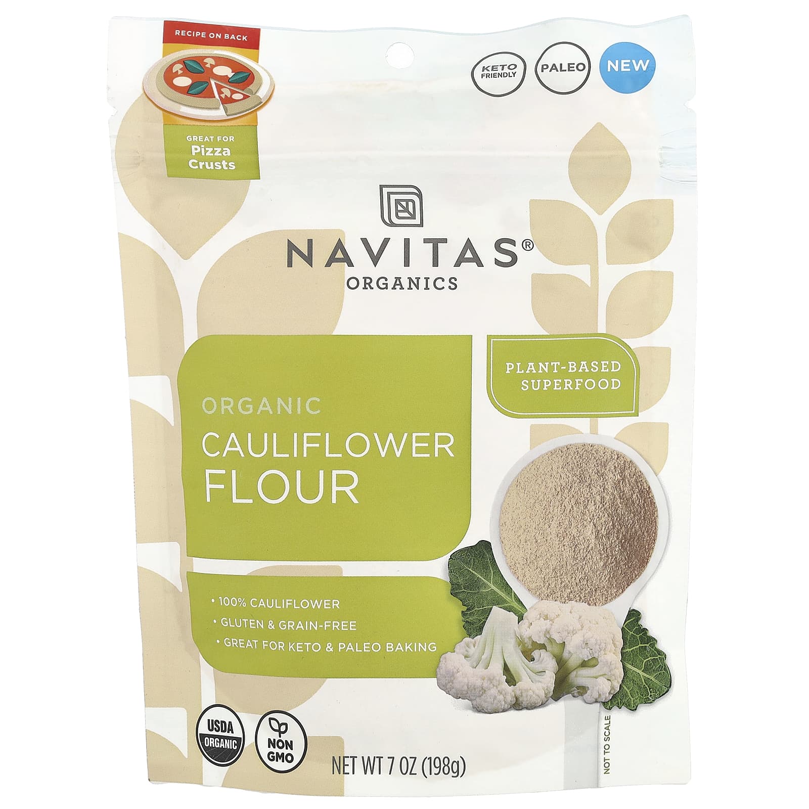 Navitas Organics, Organic Cauliflower Flour, 7 oz (198 g) - Image 1