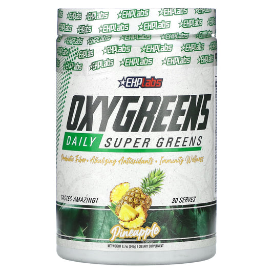 EHPlabs OxyGreens Daily Super Greens, Pineapple, 8.7 oz (246 g) - Image 1