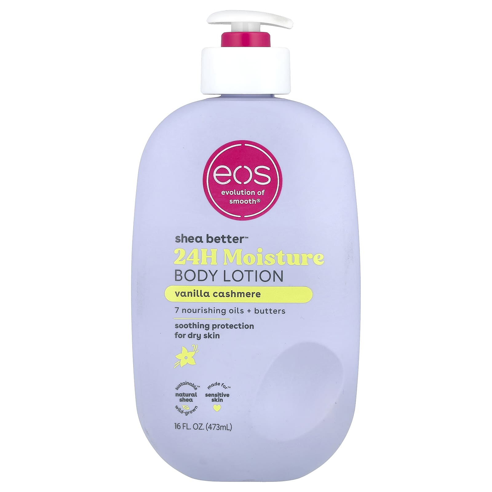 EOS Shea Better 24H Moisture Body Lotion, Vanilla Cashmere, 16oz - Image 1