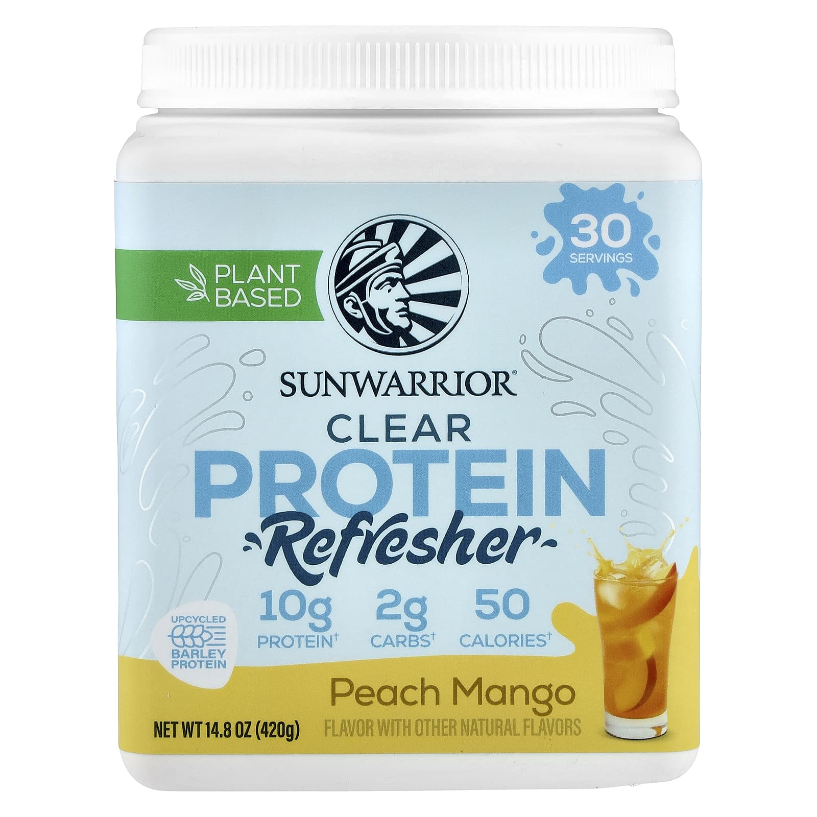 Sunwarrior, Clear Protein Refresher, Peach Mango , 14.8 oz (420 g) - Image 1