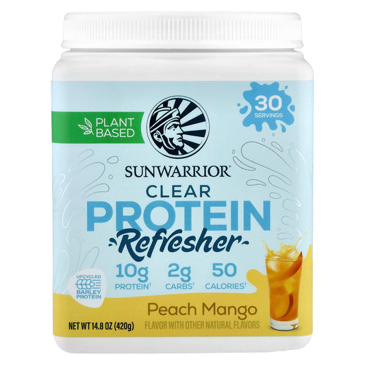 Sunwarrior, Clear Protein Refresher, Peach Mango , 14.8 oz (420 g) - Image 1