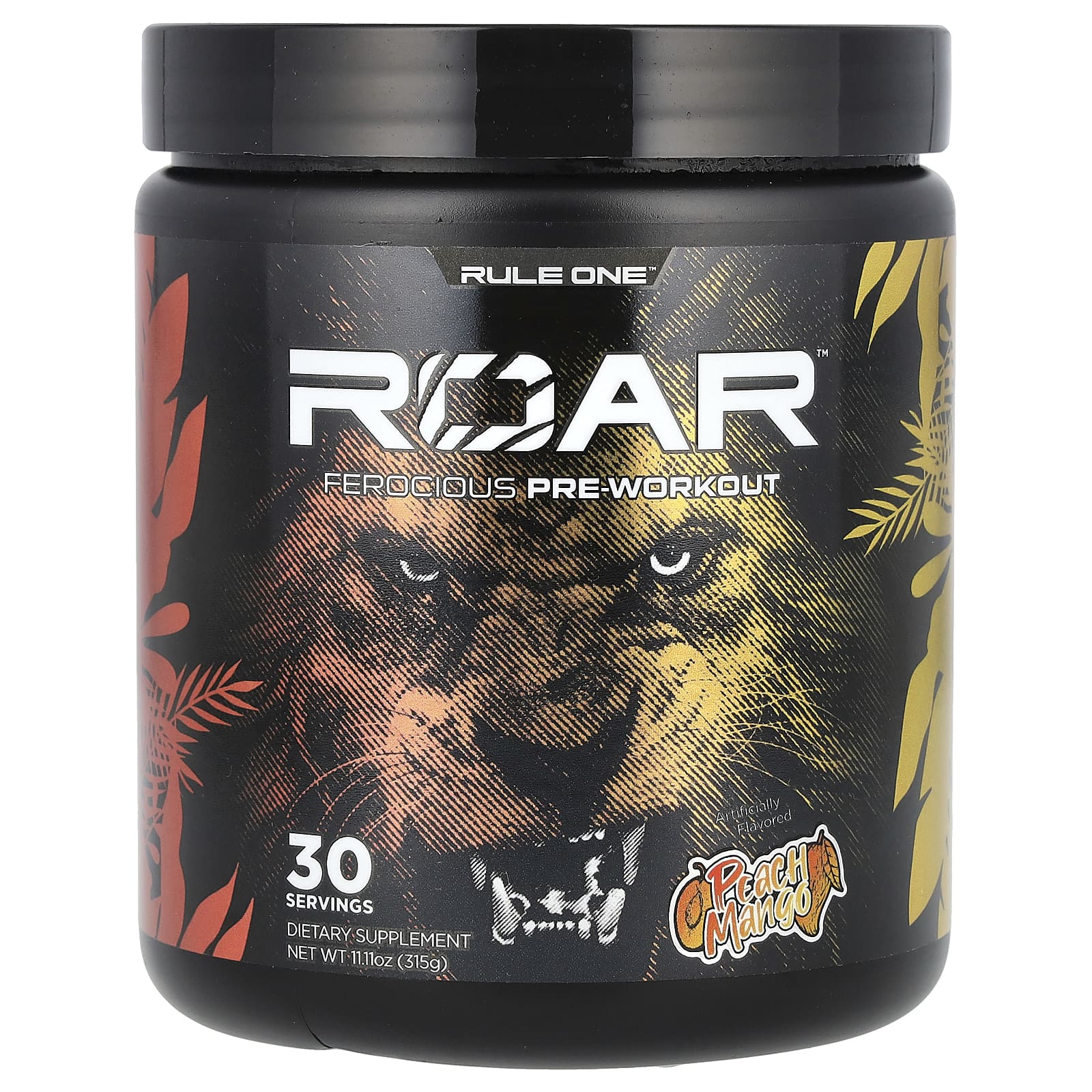 Rule One Proteins, Roar, Ferocious Pre-Workout, Peach Mango, 11.11 oz (315 g) - Image 1