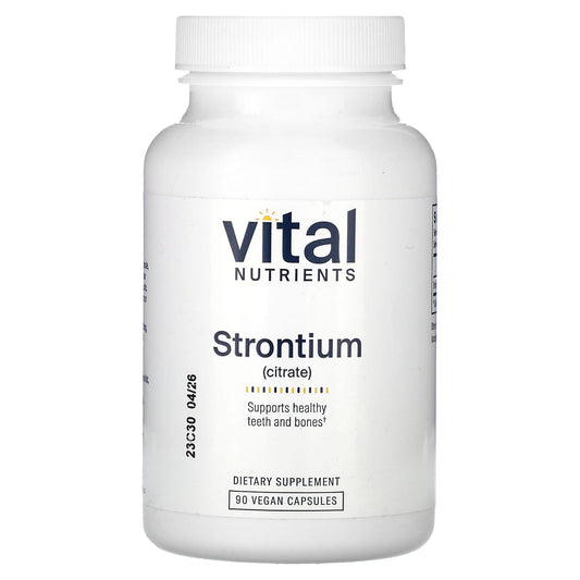 Vital Nutrients, Strontium Citrate, 90 Vegan Capsules (227 mg per Capsule) - Image 1