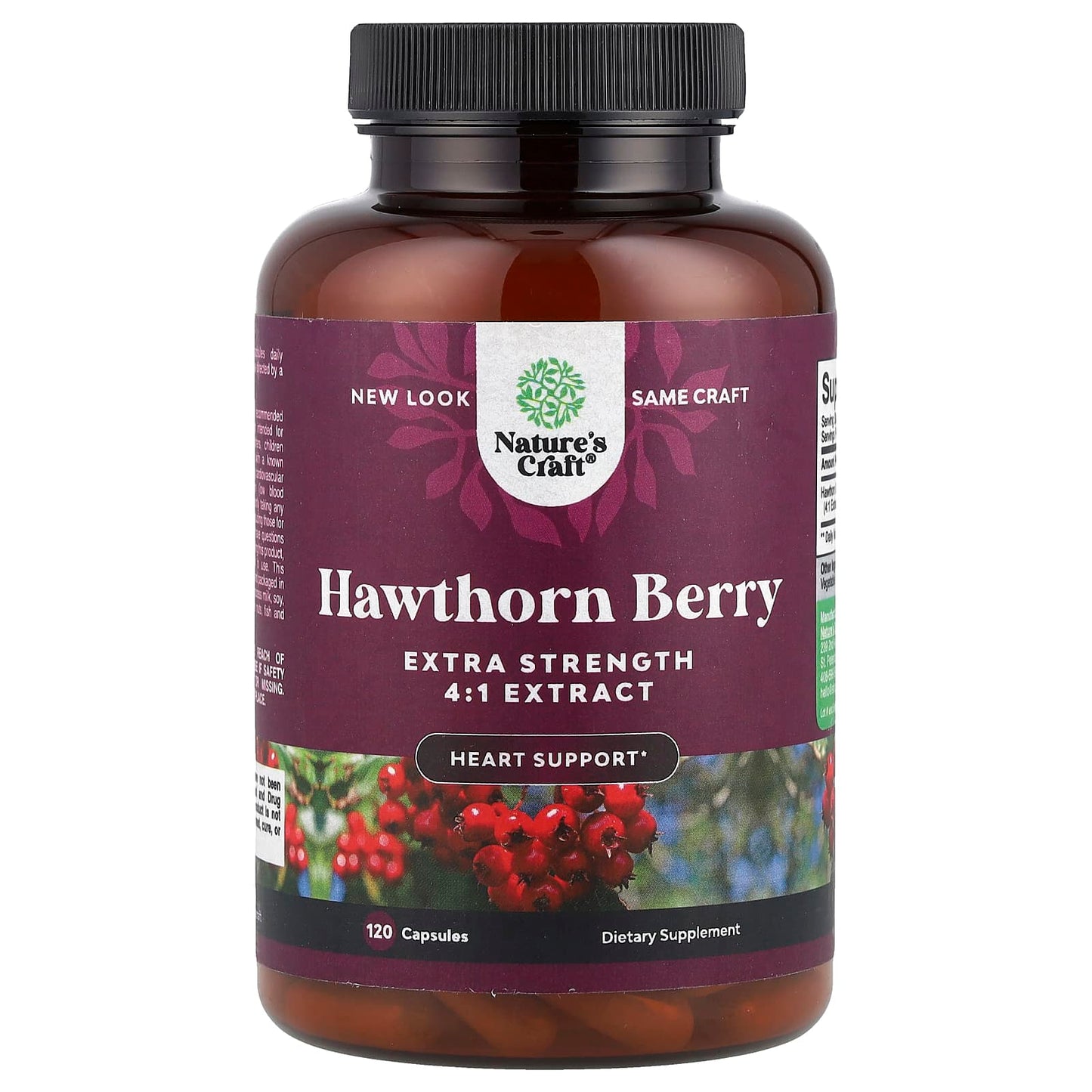 Nature's Craft, Hawthorn Berry, Extra Strength, 120 Capsules (665 mg per Capsule) - Image 1