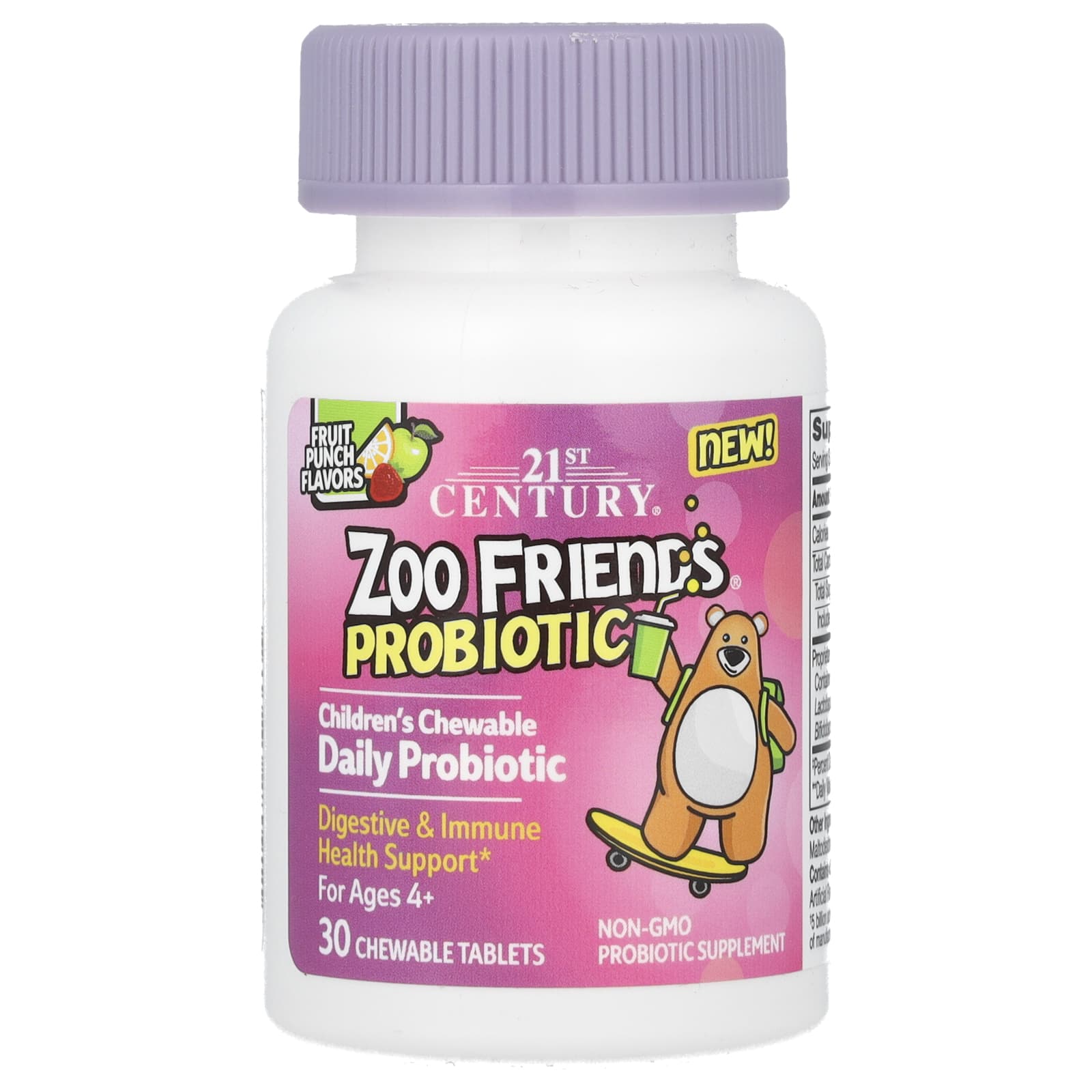 21st Century Children's Probiotic, Fruit Punch, 30 Chewable Tablets - Image 1