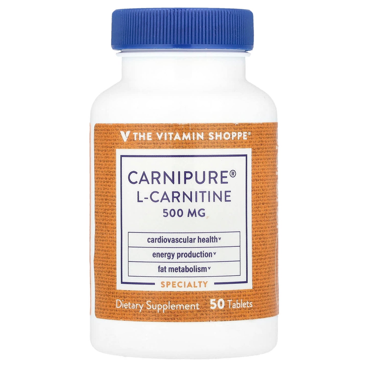 The Vitamin Shoppe, Carnipure® L-Carnitine, 500 mg, 50 Tablets - Image 1