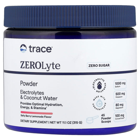 Trace, ZEROLyte Powder, Salty Berry Lemonade, 11.1 oz (315 g) - Image 1