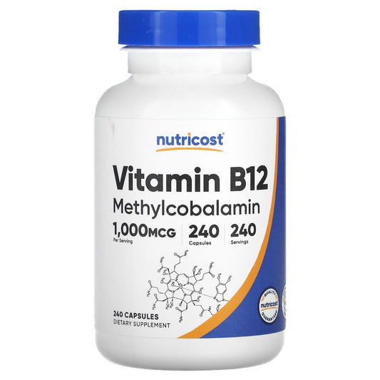 Nutricost, Vitamin B12, 1,000 mcg, 240 Capsules - Image 1