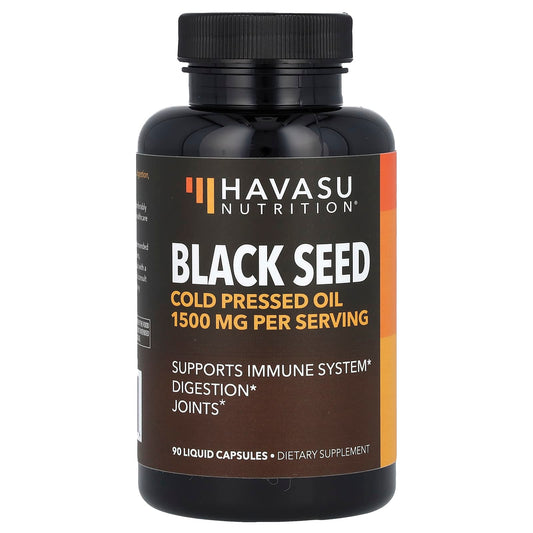 Cold Pressed Black Seed Oil Capsules by Havasu Nutrition - Immune Support & Digestion - Image 1