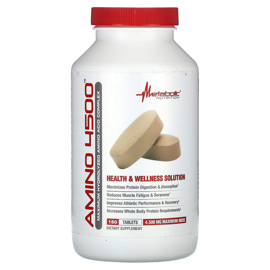 Metabolic Nutrition, Amino 4500, 180 Tablets - Image 1