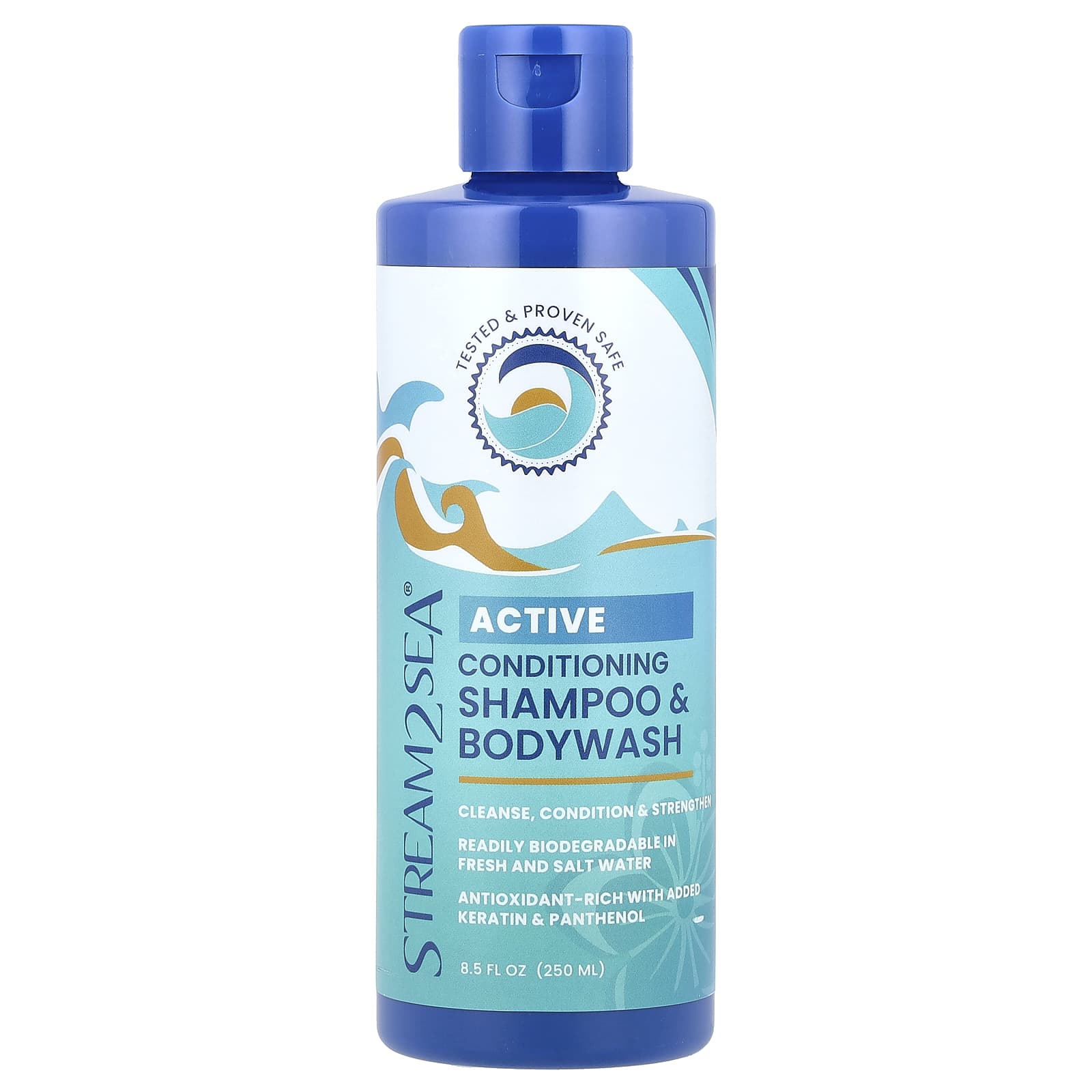 Stream2Sea, Active Conditioning Shampoo & Bodywash, 8.5 fl oz (250 ml) - Image 1