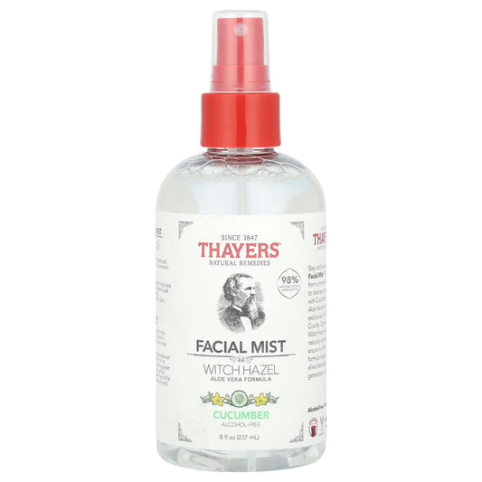 Thayers, Witch Hazel Facial Mist, Alcohol-Free, Cucumber, 8 fl oz (237 ml) - Image 1