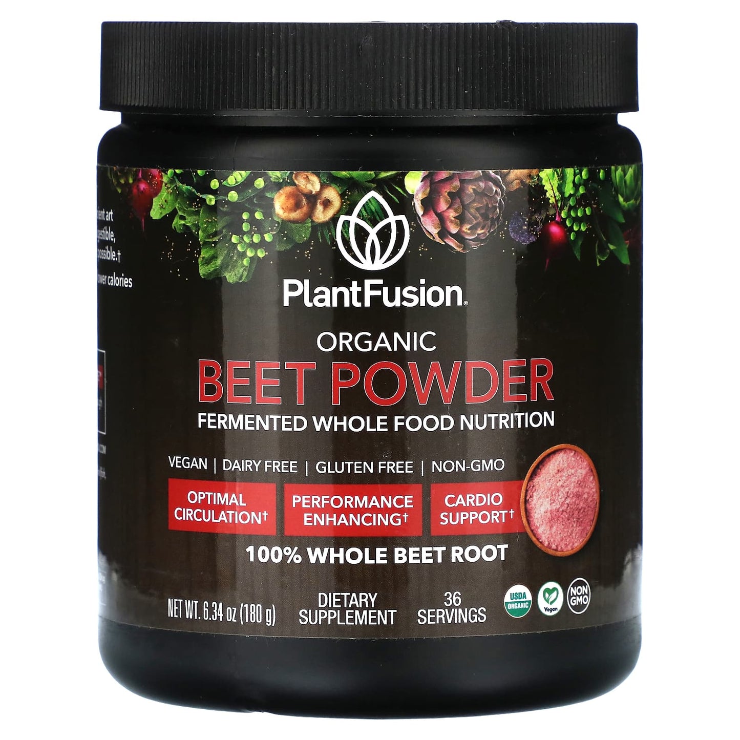 PlantFusion, Organic Beet Powder, 6.43 oz (180 g) - Image 1