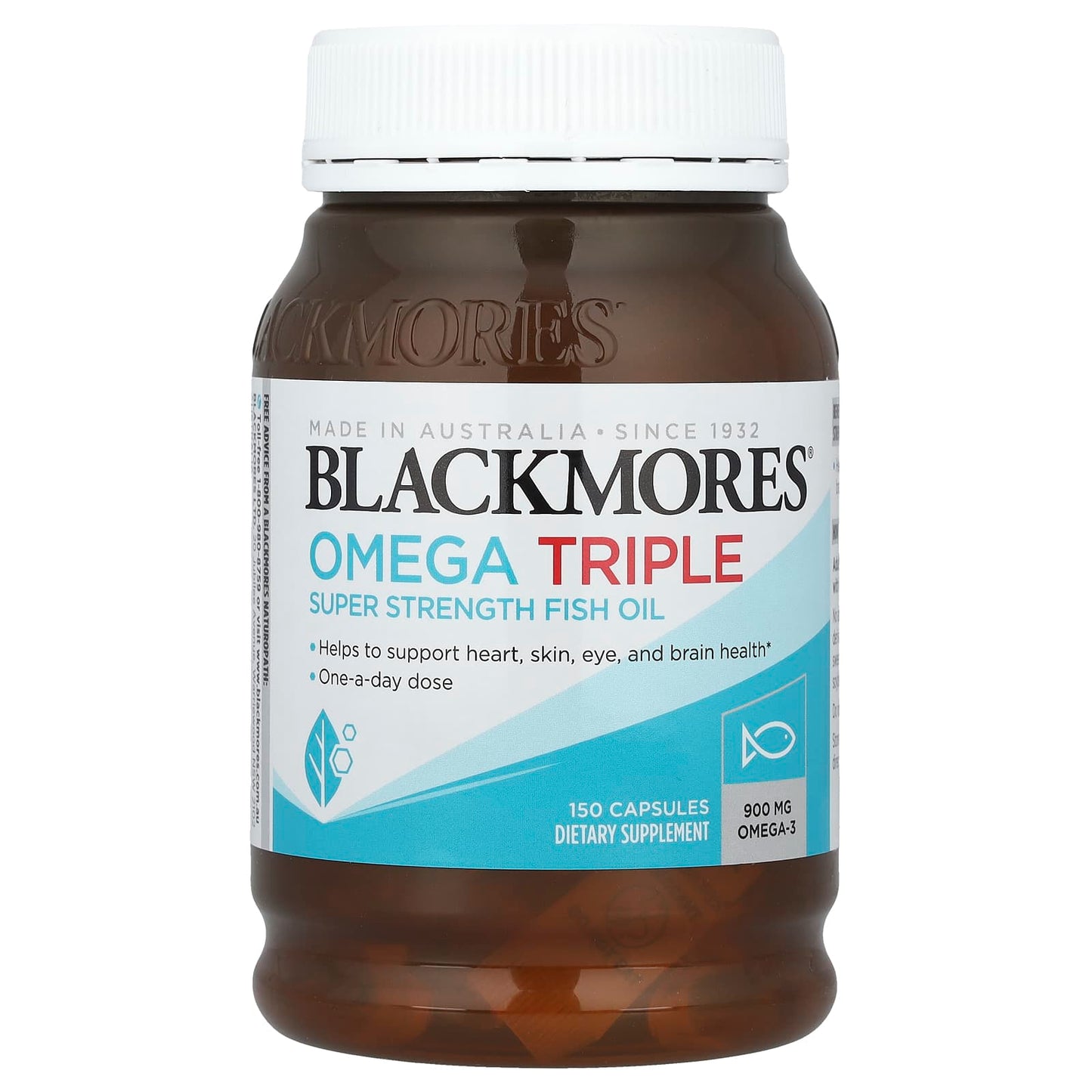 Blackmores Omega Triple Fish Oil Super Strength 900mg 150 Capsules - Image 1
