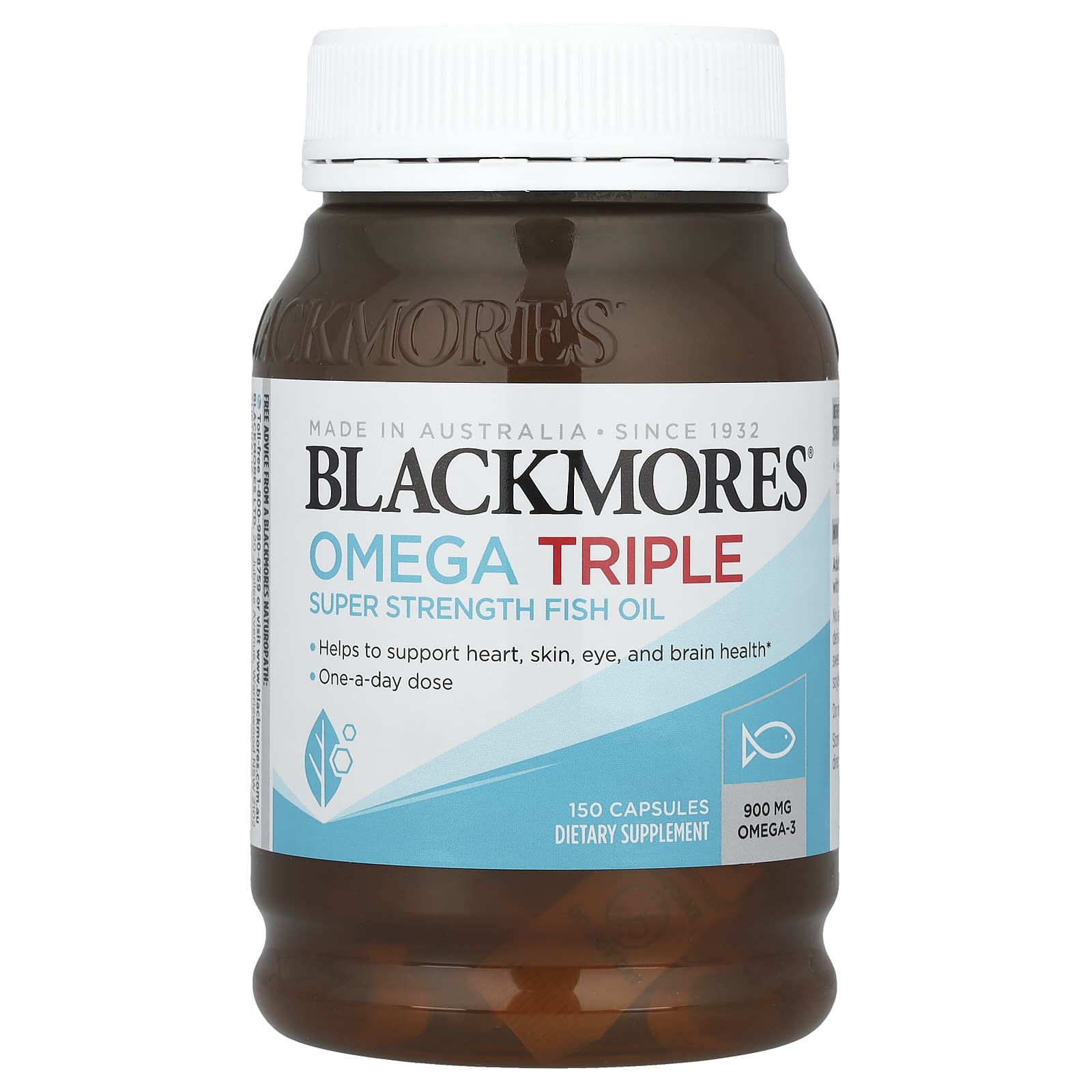 Blackmores Omega Triple Fish Oil Super Strength 900mg 150 Capsules - Image 1