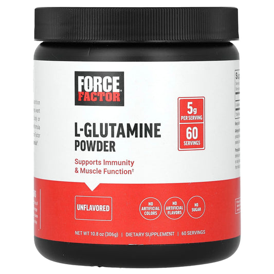 L-Glutamine Powder for Immunity & Muscle Function by Force Factor - 10.8 oz - Image 1