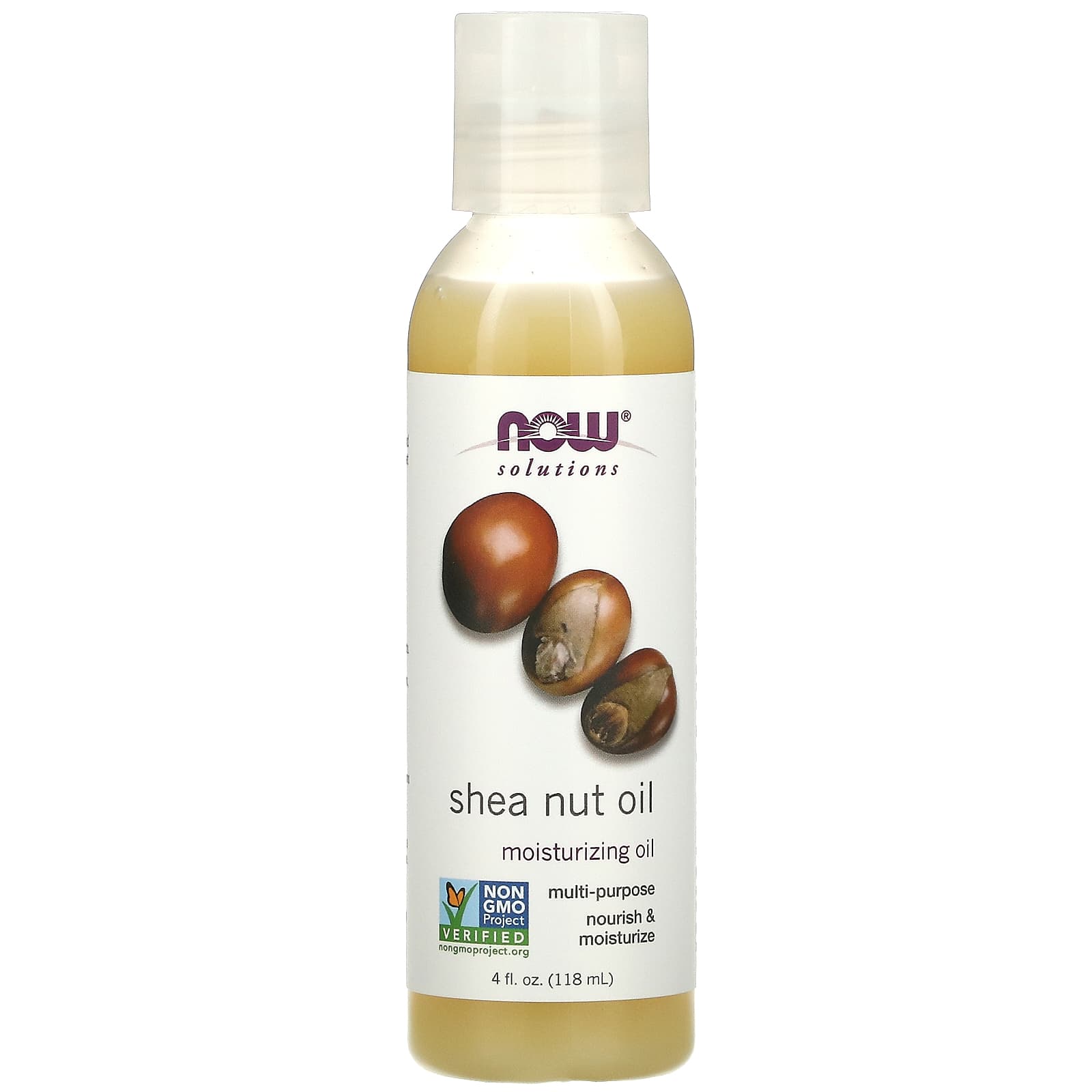 NOW Foods, Solutions, Shea Nut Oil, 4 fl oz (118 ml) - Image 1