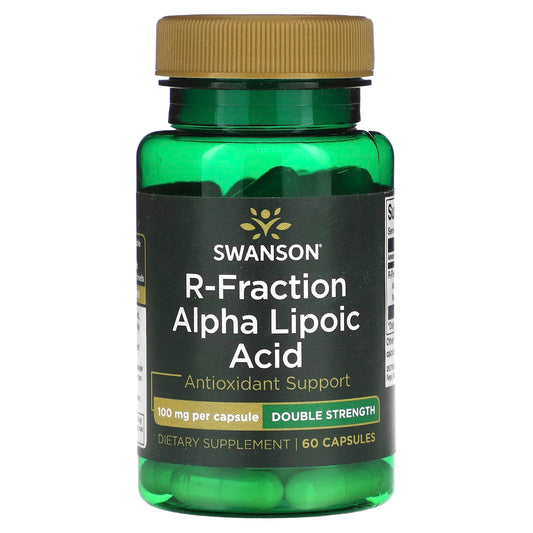 Swanson, R-Fraction Alpha Lipoic Acid, Double Strength, 100 mg, 60 Capsules - Image 1