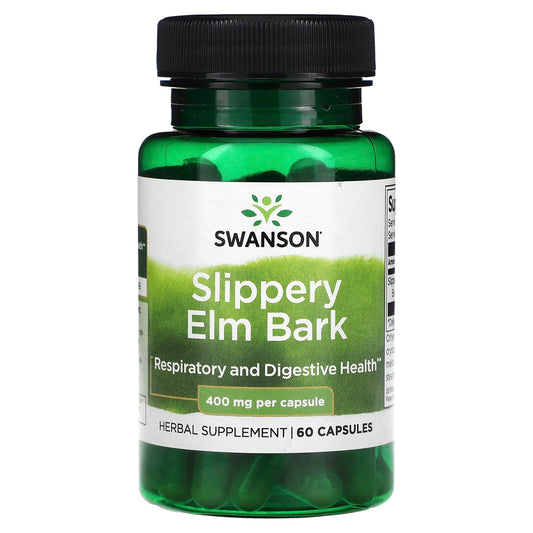 Swanson, Slippery Elm Bark , 400 mg , 60 Capsules - Image 1