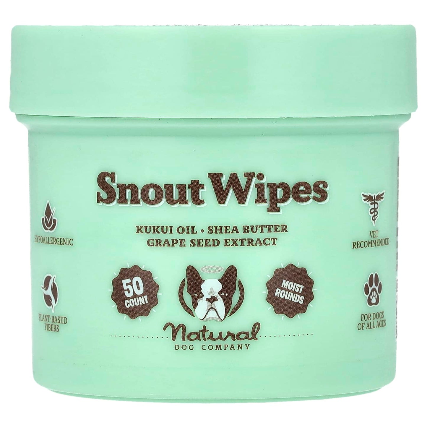 Natural Dog Company, Snout Wipes, 50 Count - Image 1