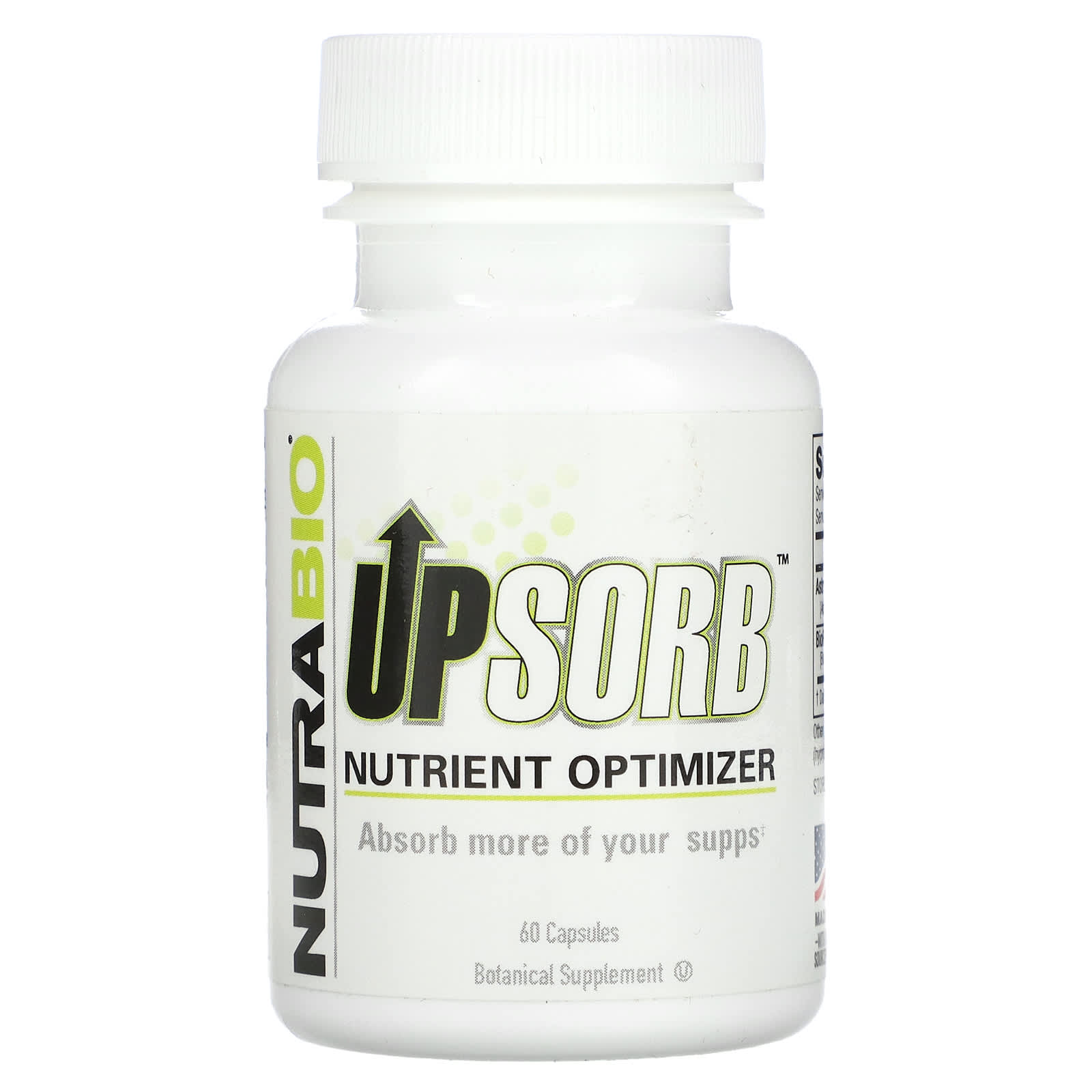 NutraBio, UpSorb, 60 Capsules - Image 1
