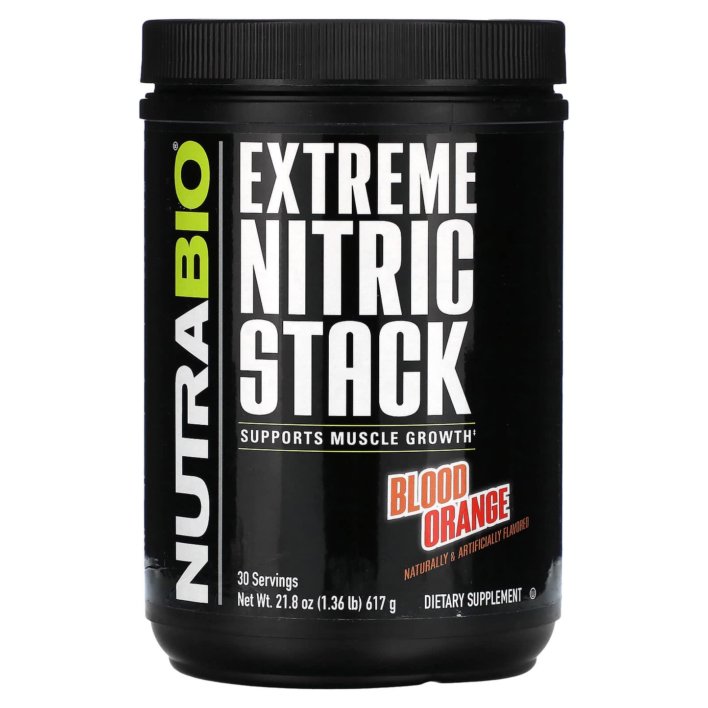 NutraBio, Extreme Nitric Stack, Blood Orange, 21.8 oz (1.36 lb) - Image 1