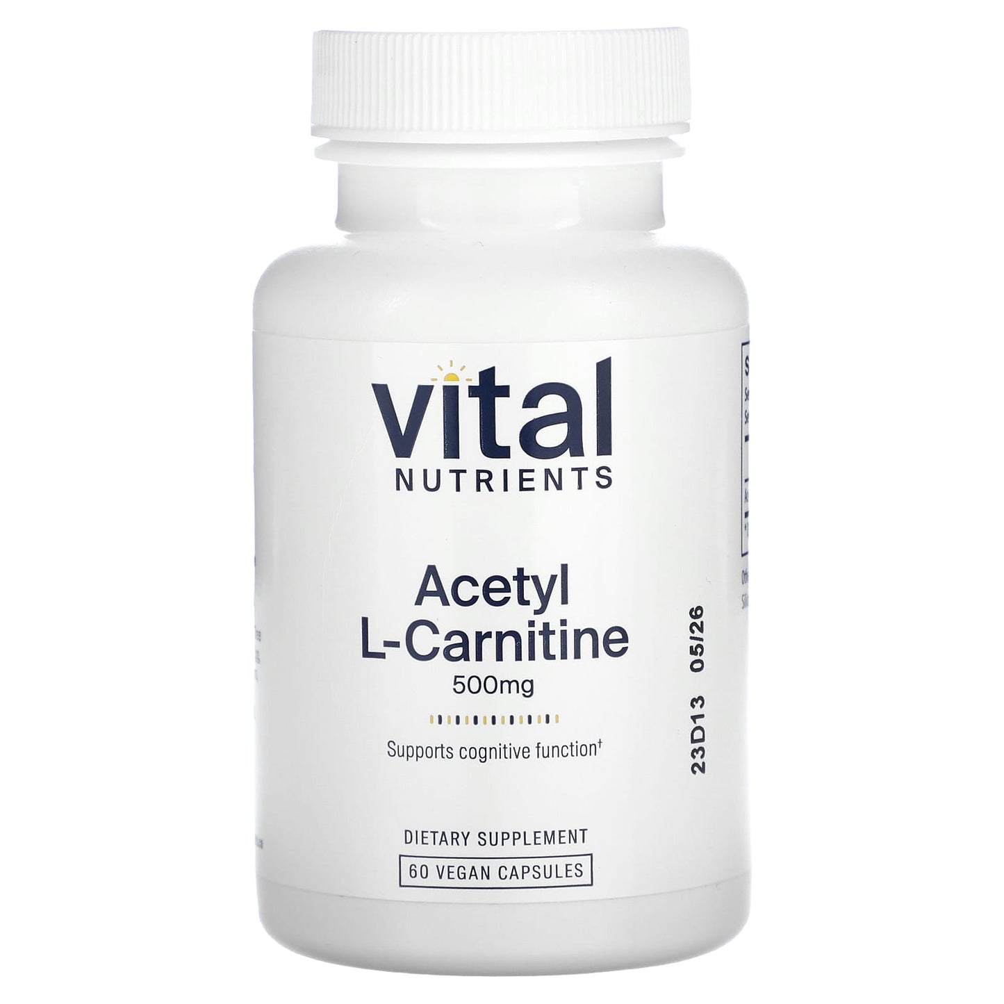 Vital Nutrients, Acetyl L-Carnitine, 500 mg, 60 Vegan Capsules - Image 1
