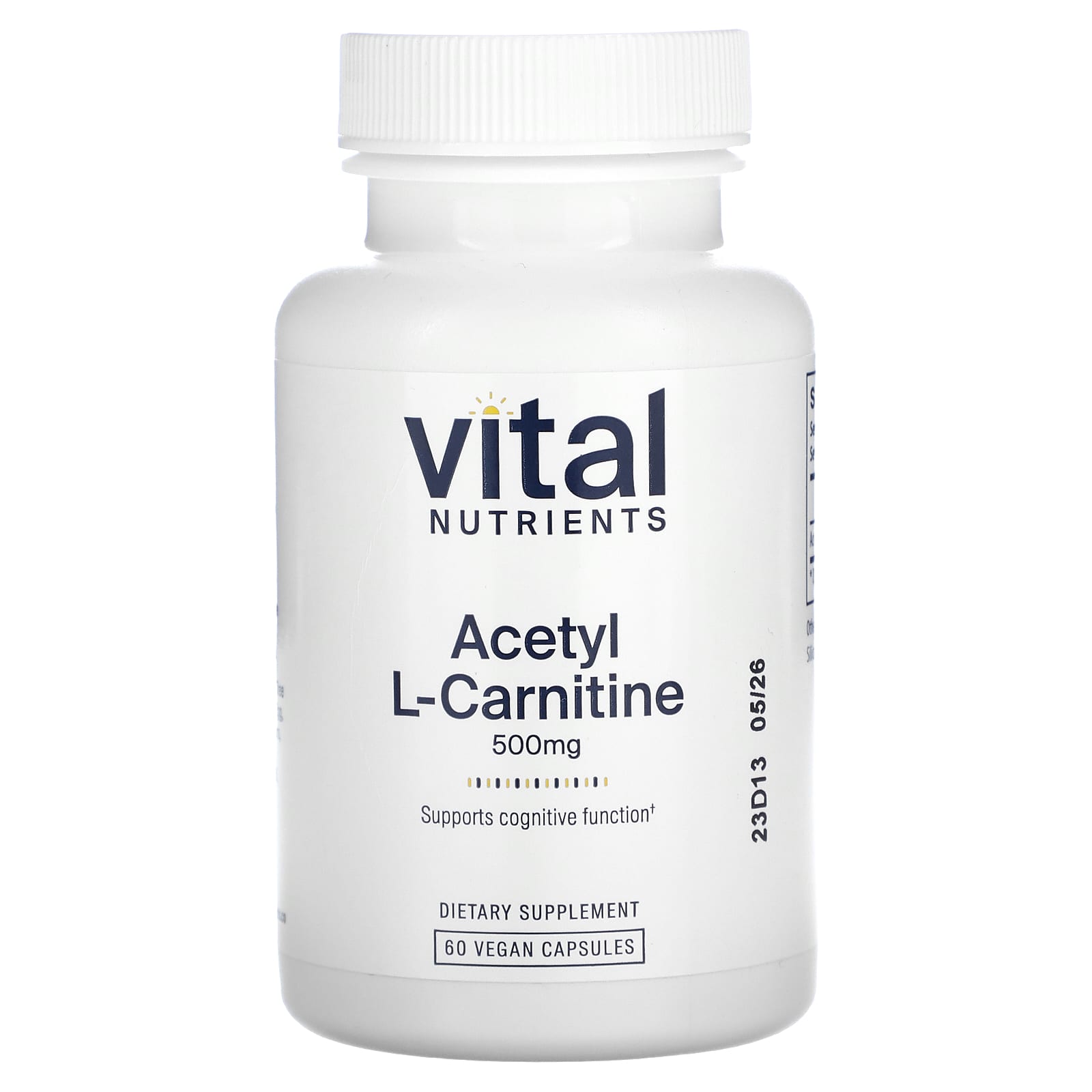 Vital Nutrients, Acetyl L-Carnitine, 500 mg, 60 Vegan Capsules - Image 1