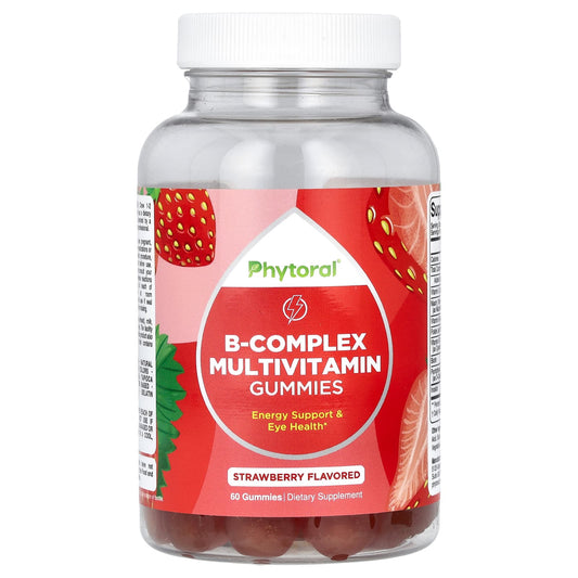 Phytoral, B-Complex Multivitamin Gummies, Strawberry , 60 Gummies - Image 1
