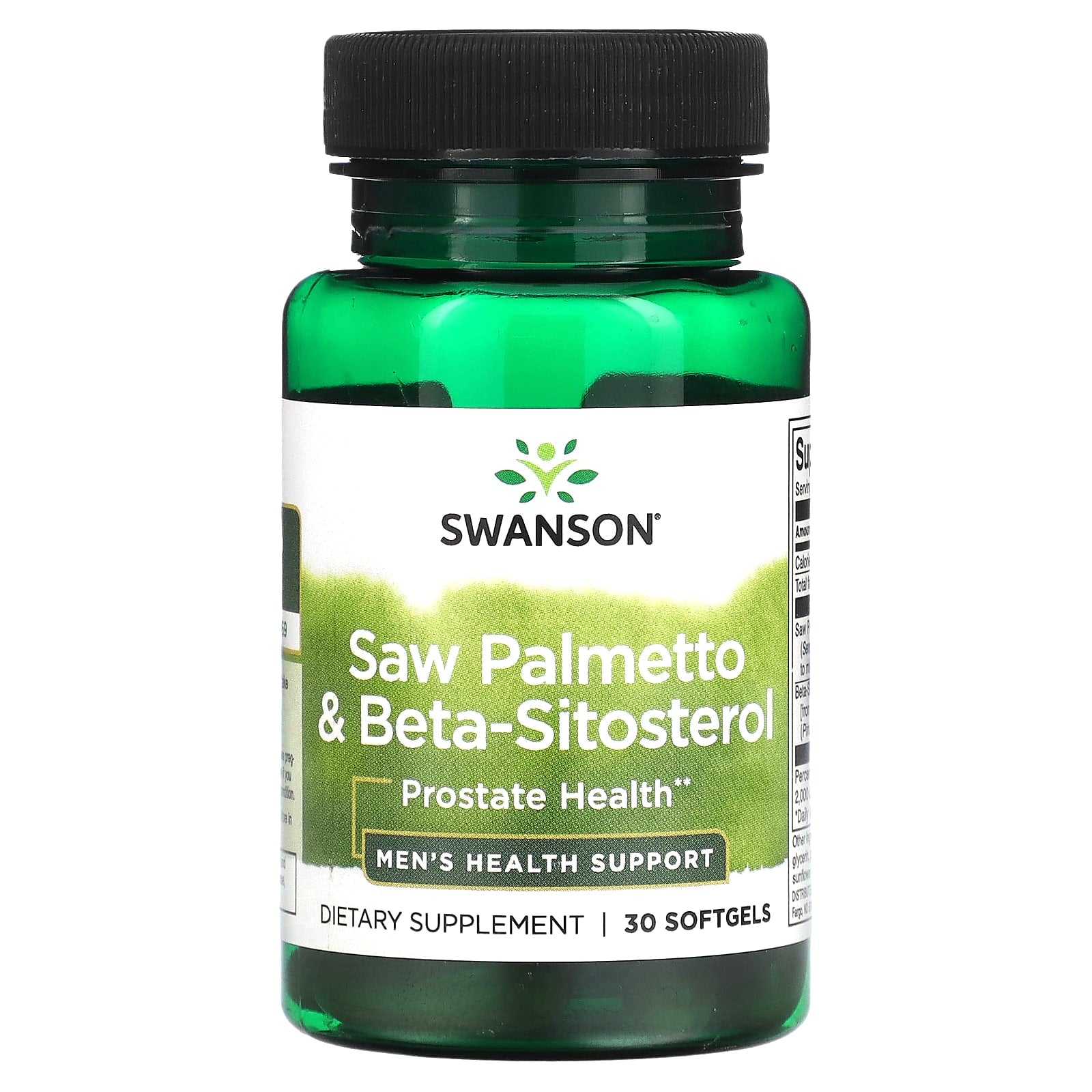 Swanson, Saw Palmetto & Beta-Sitosterol, 30 Softgels - Image 1