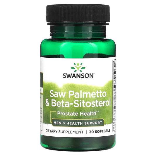 Swanson, Saw Palmetto & Beta-Sitosterol, 30 Softgels - Image 1