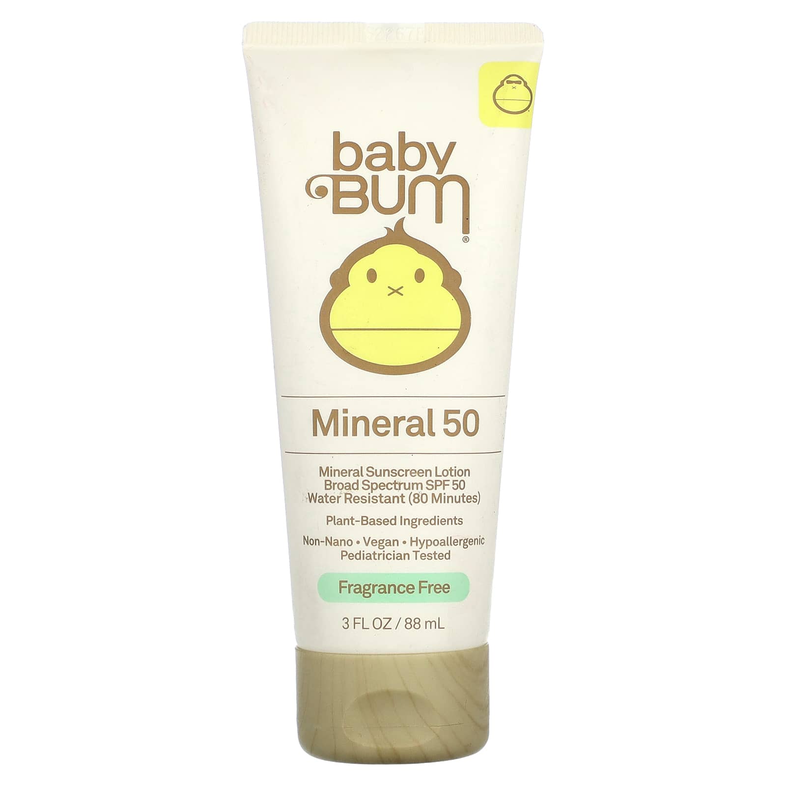 Sun Bum, Mineral Sunscreen Lotion, SPF 50, Fragrance Free, 3 fl oz (88 ml) - Image 1
