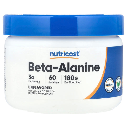 Nutricost, Beta-Alanine, Unflavored, 6.4 oz (180 g) - Image 1