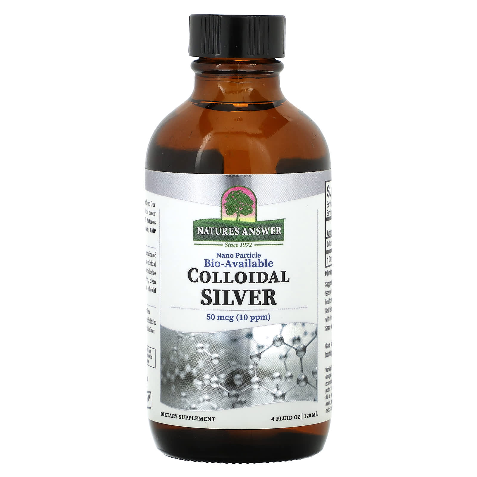 Nature's Answer, Colloidal Silver, 50 mcg (10 ppm), 4 fl oz (120 ml) - Image 1