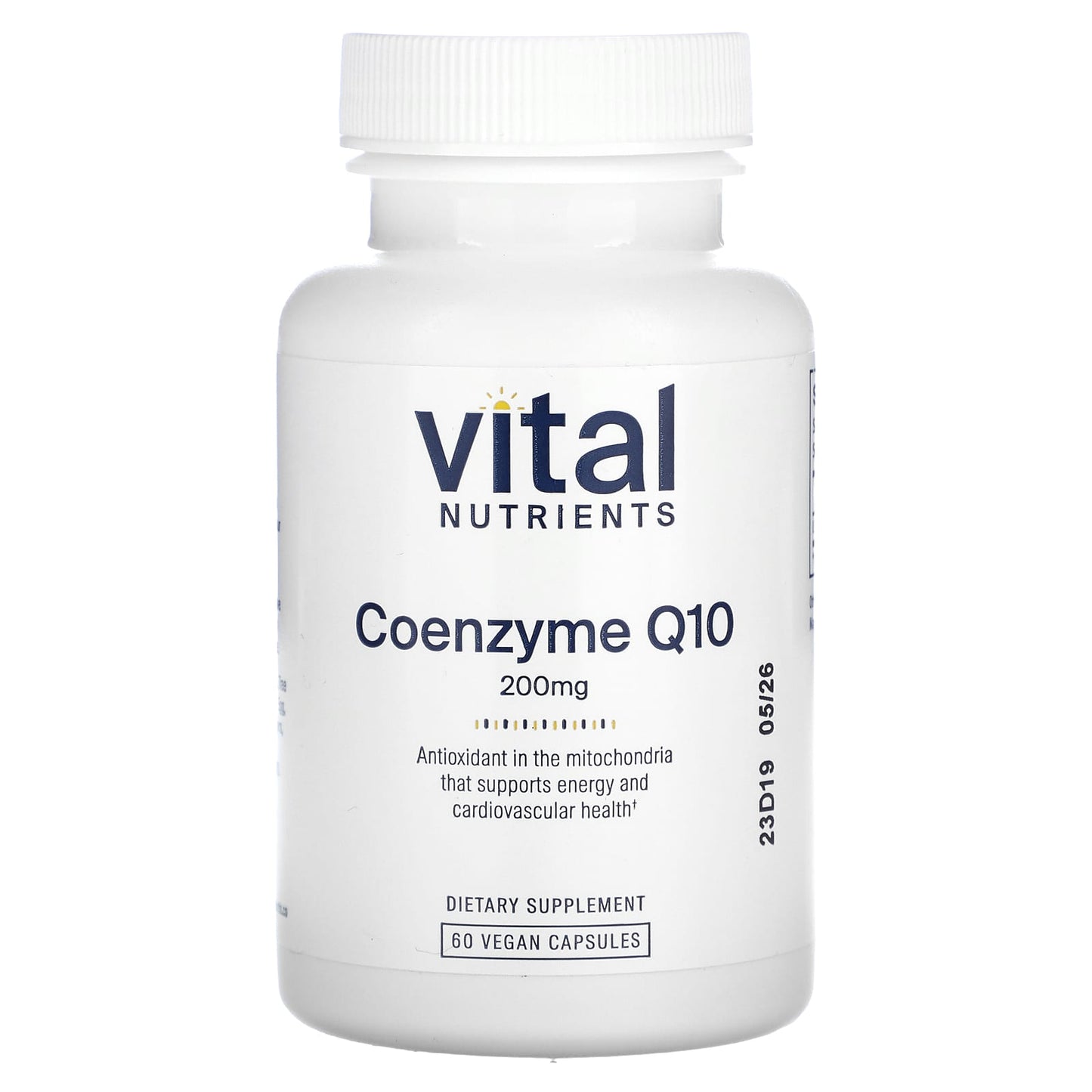 Vital Nutrients, Coenzyme Q10, 200 mg, 60 Vegan Capsules - Image 1