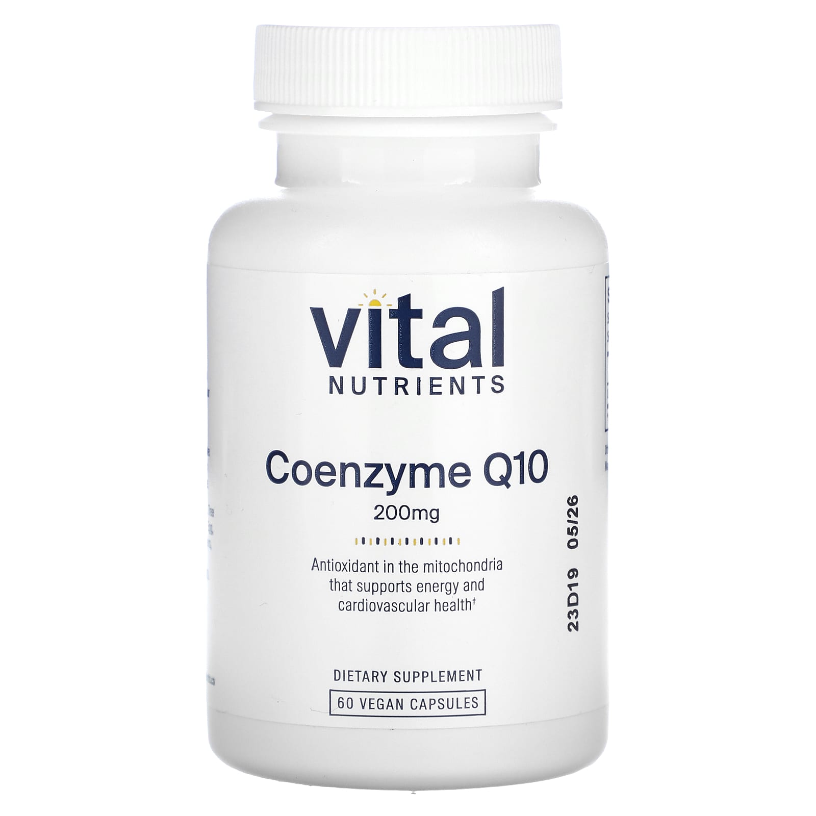 Vital Nutrients, Coenzyme Q10, 200 mg, 60 Vegan Capsules - Image 1