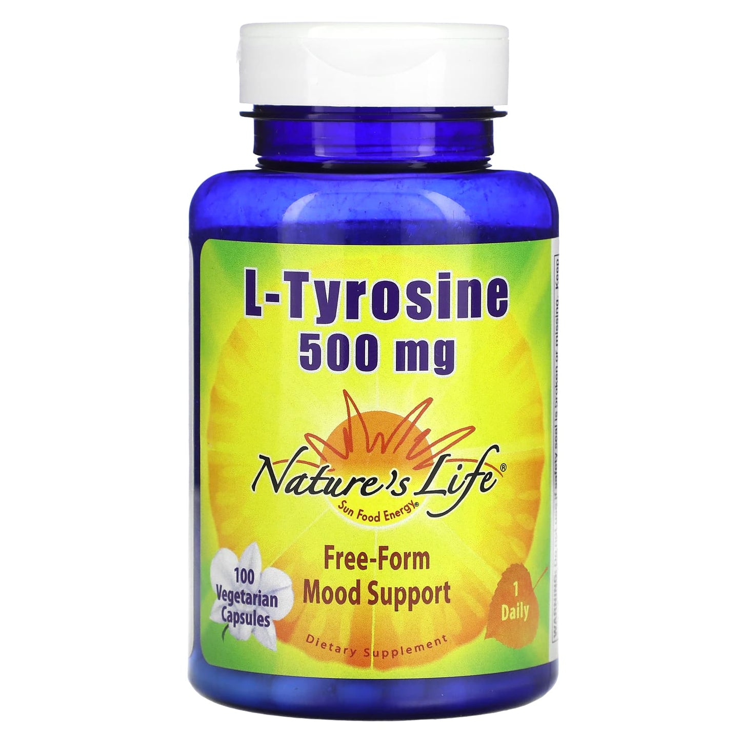 Nature's Life, L-Tyrosine, 500 mg, 100 Vegetarian Capsules - Image 1