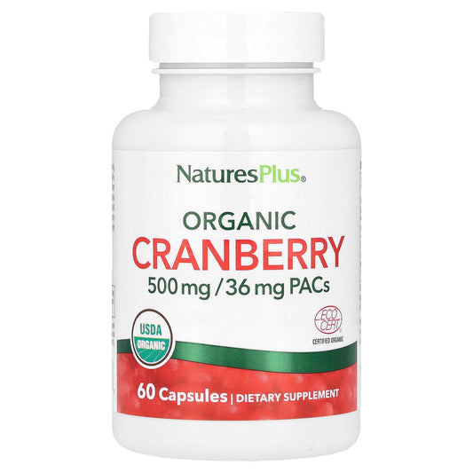NaturesPlus, Organic Cranberry, 60 Capsules (250 mg per Capsule) - Image 1