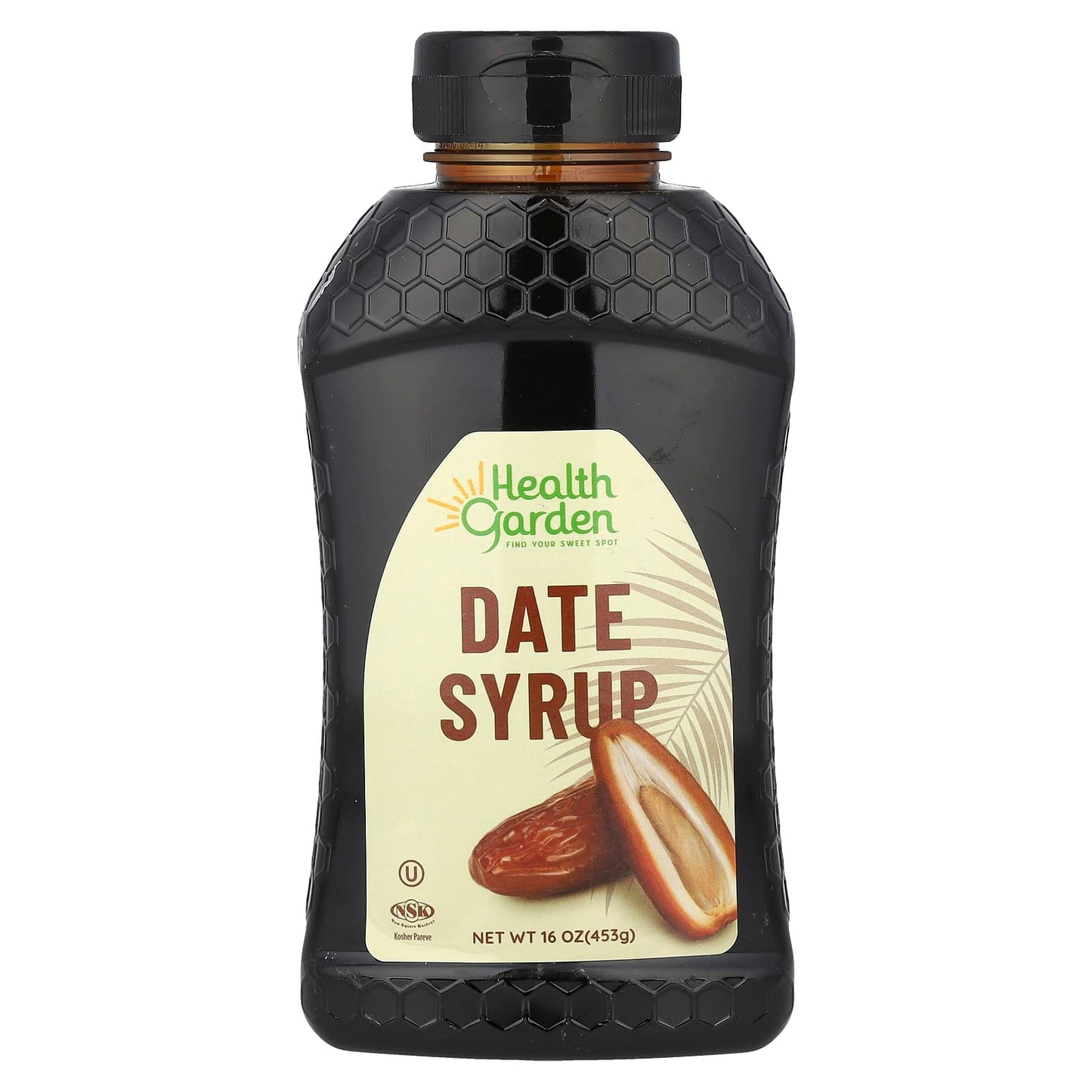 Health Garden 100% Natural Date Syrup, 16 oz (453g), Perfect Pre-Workout Snack - Image 1